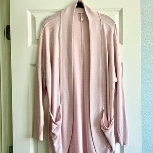 Z Supply The Marled Sweater Knit Cocoon Cardigan - Light Pink